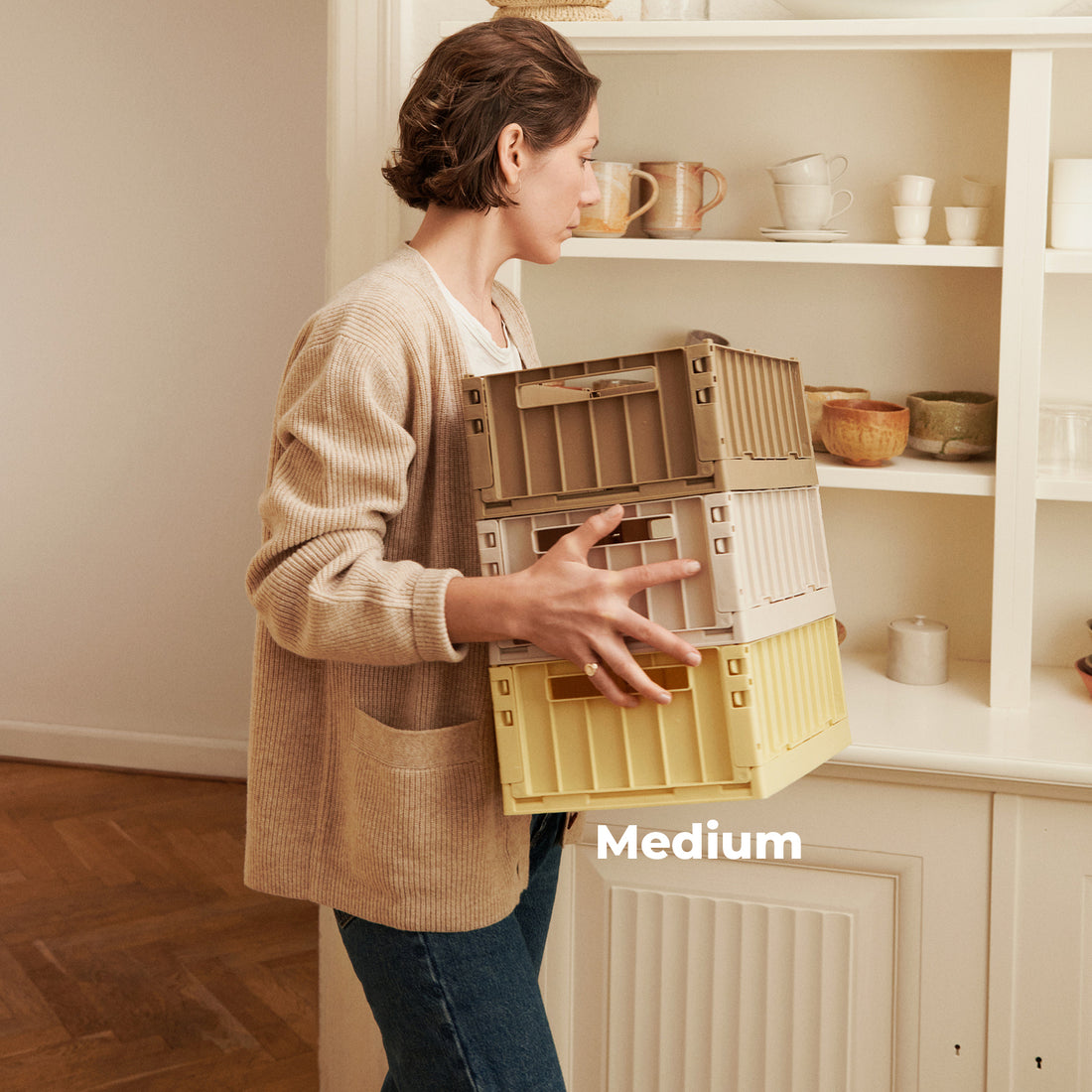 Liewood Weston Folding Crates M, 2-Pack - Sandy