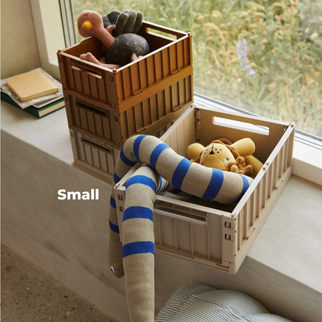 Liewood Weston Folding Crate S, 2-Pack - Whale Blue