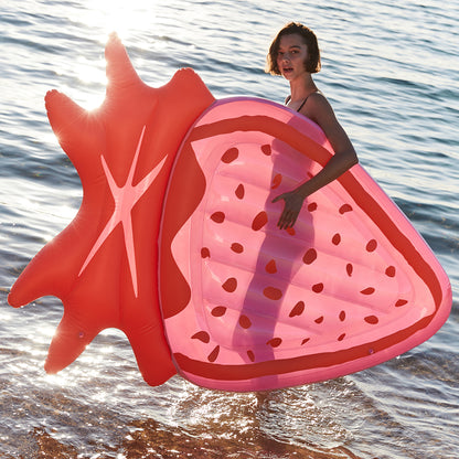 Sunnylife Air Mattress, Strawberry – For ages 6 and up