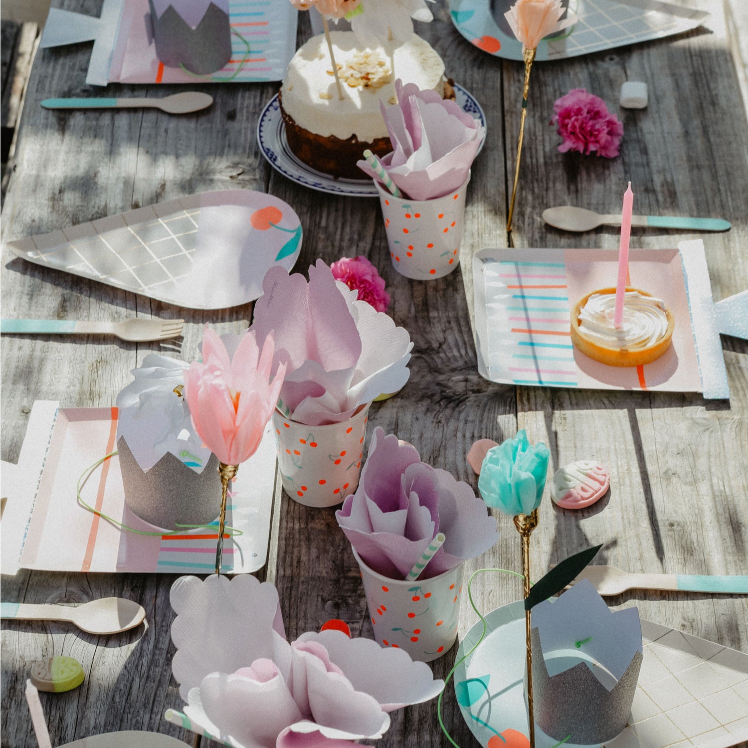 Meri Meri Paper Plates, Birthday Cake - Set of 8