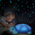Natlampe som danner stjernehimmel, skildpadde - blå