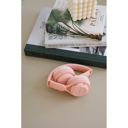 Lalarma Wireless Headphones with Max 85 dB, Rose Pastel