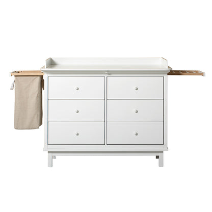 Oliver Furniture Seaside Changing Chest with 6 Drawers, WITHOUT Extension and Laundry Bag