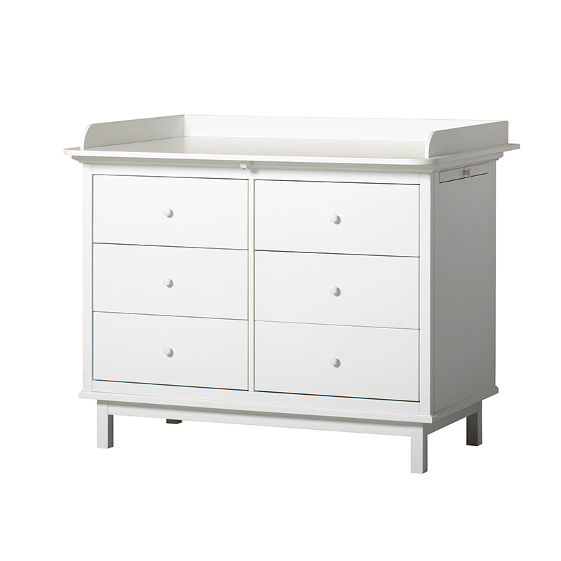 Seaside Changing Table Top for Seaside Dresser with 6 Drawers by Oliver Furniture