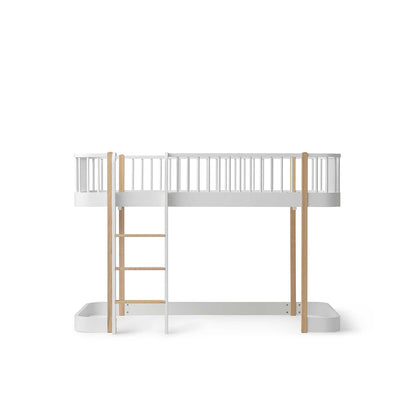 Oliver Furniture, Wood Original, Half-High Bed - White/Oak