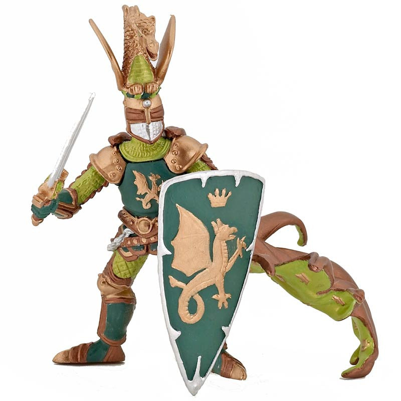 Papo ridder, grøn drage, passer til hest