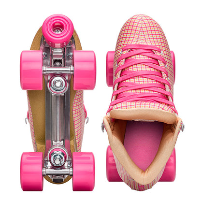 Impala Roller Skates for Kids, Pink Tartan - Sizes 35-40