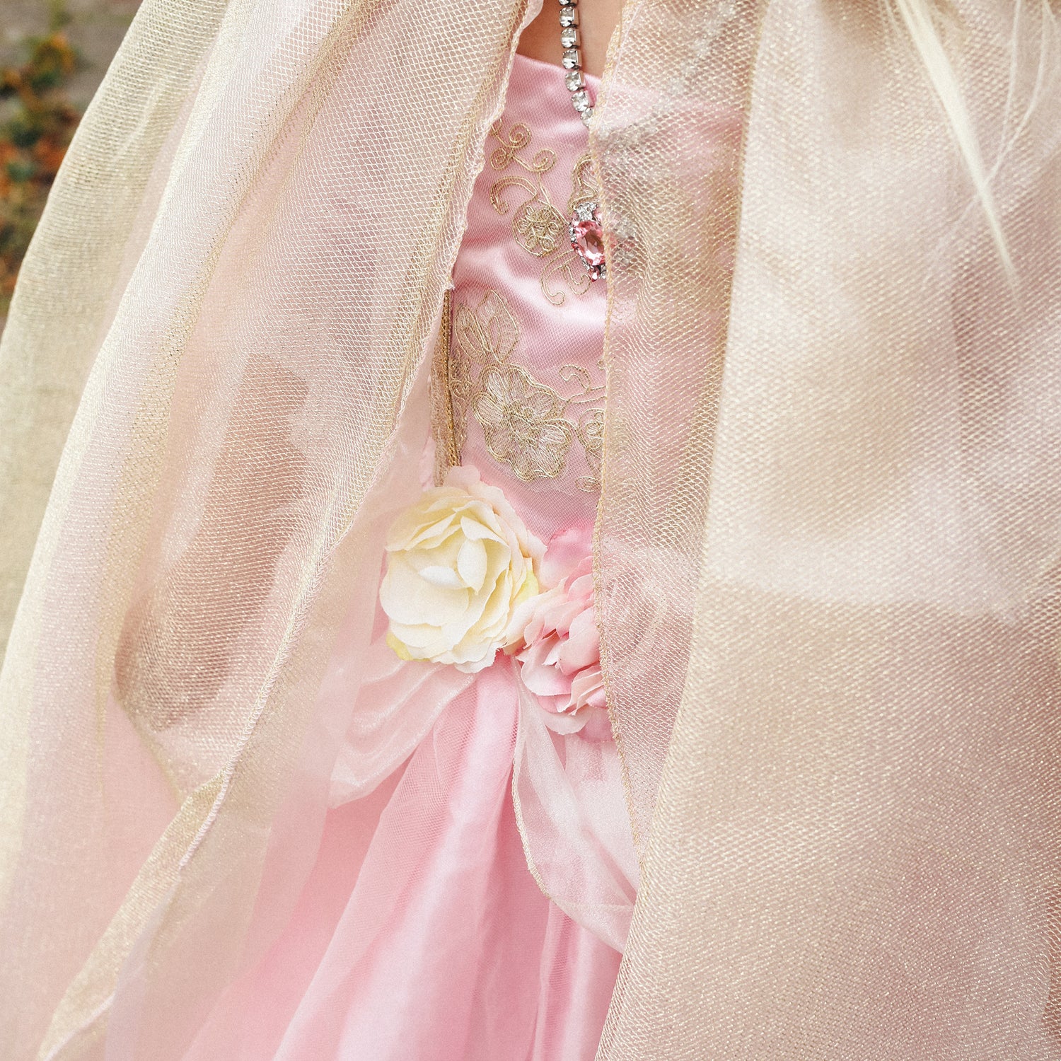 Great Pretenders Dress-Up Costume, Princess Dress Pink Rose - Size 3-6 Years