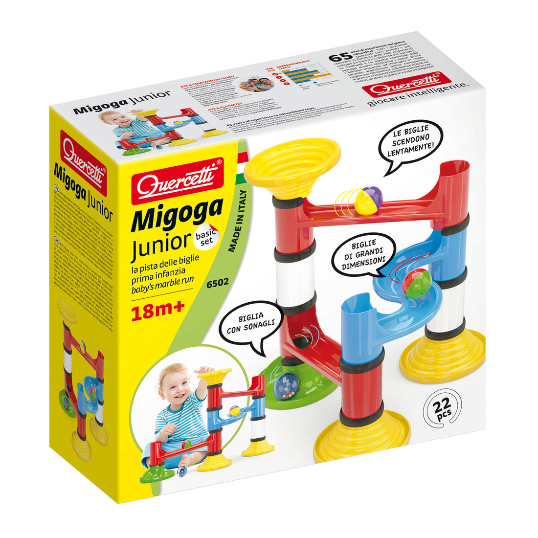 Quercetti Marble Run, Migoga Junior - Basic Set