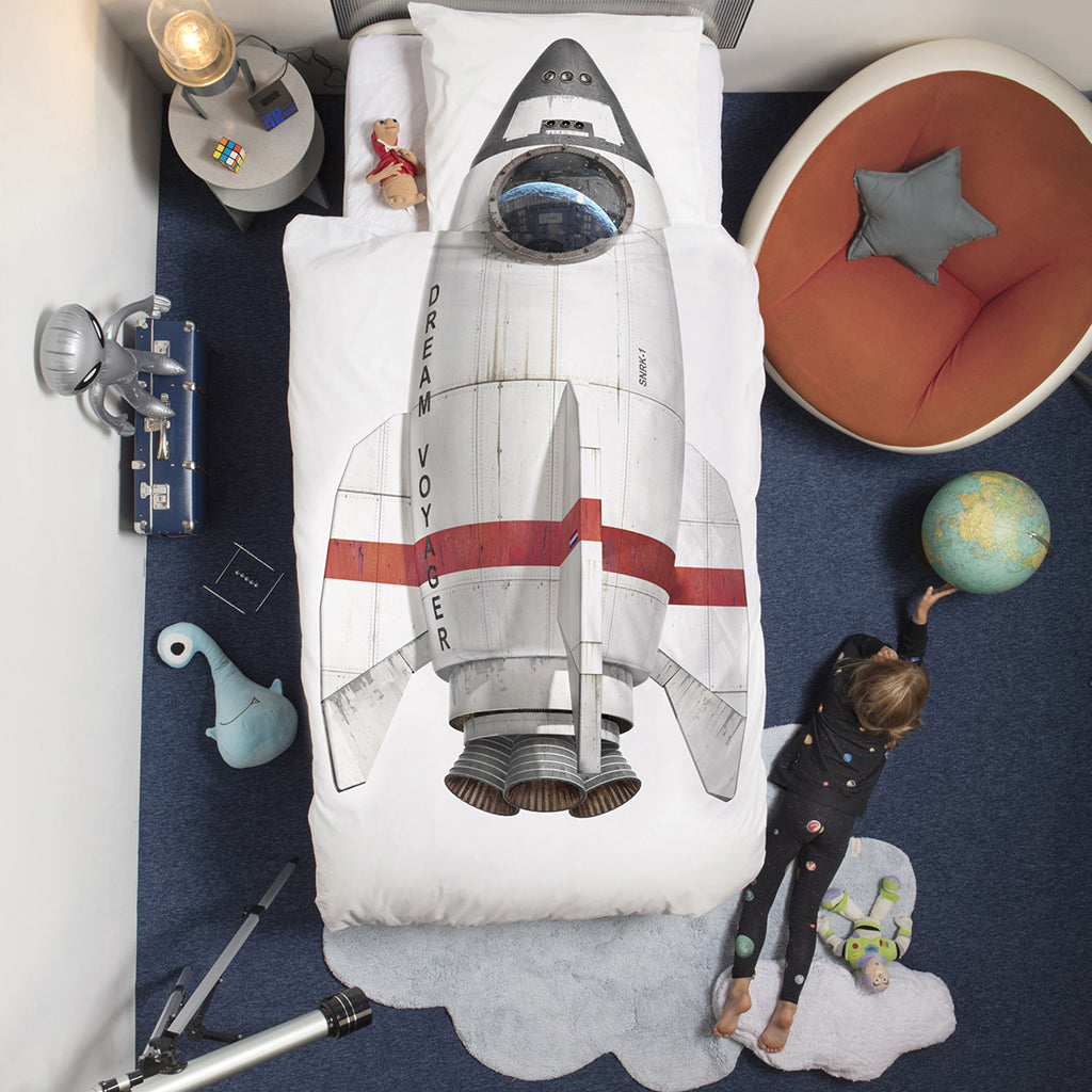 Snurk Adult Bedding, Organic - Moon Rocket