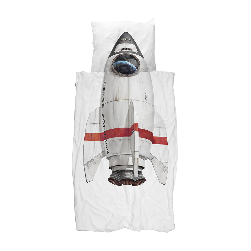 Snurk Adult Bedding, Organic - Moon Rocket