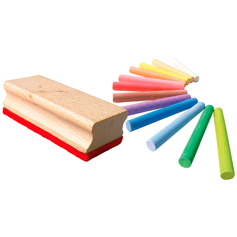 SES Creative Colored Chalk with Blackboard Eraser