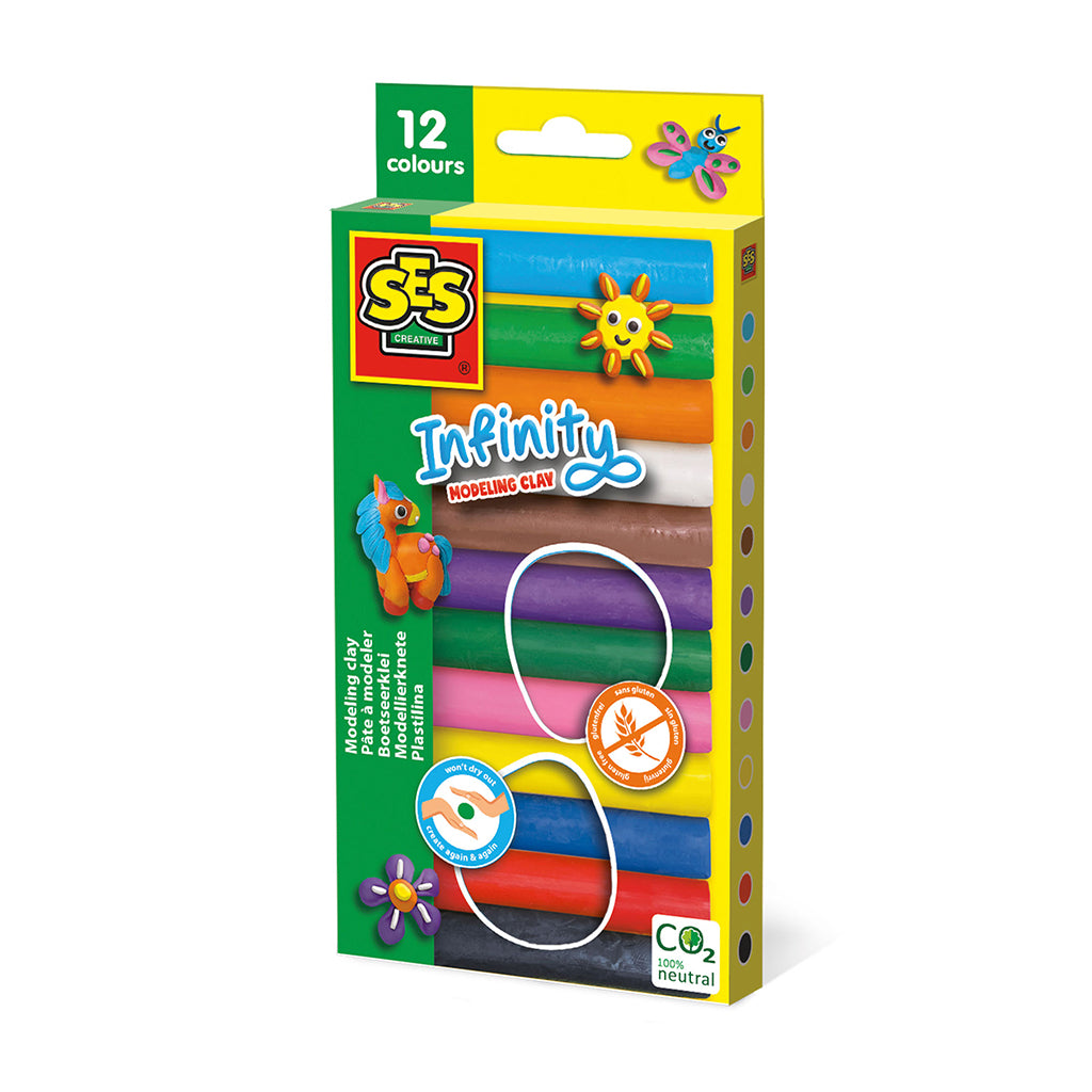 SES Creative Modeling Clay, 12 Colors