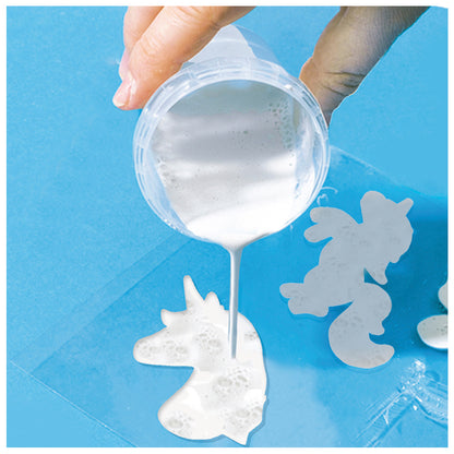 SES Creative Kreativ æske, støb og mal - Enhjørninge - vist oppefra 