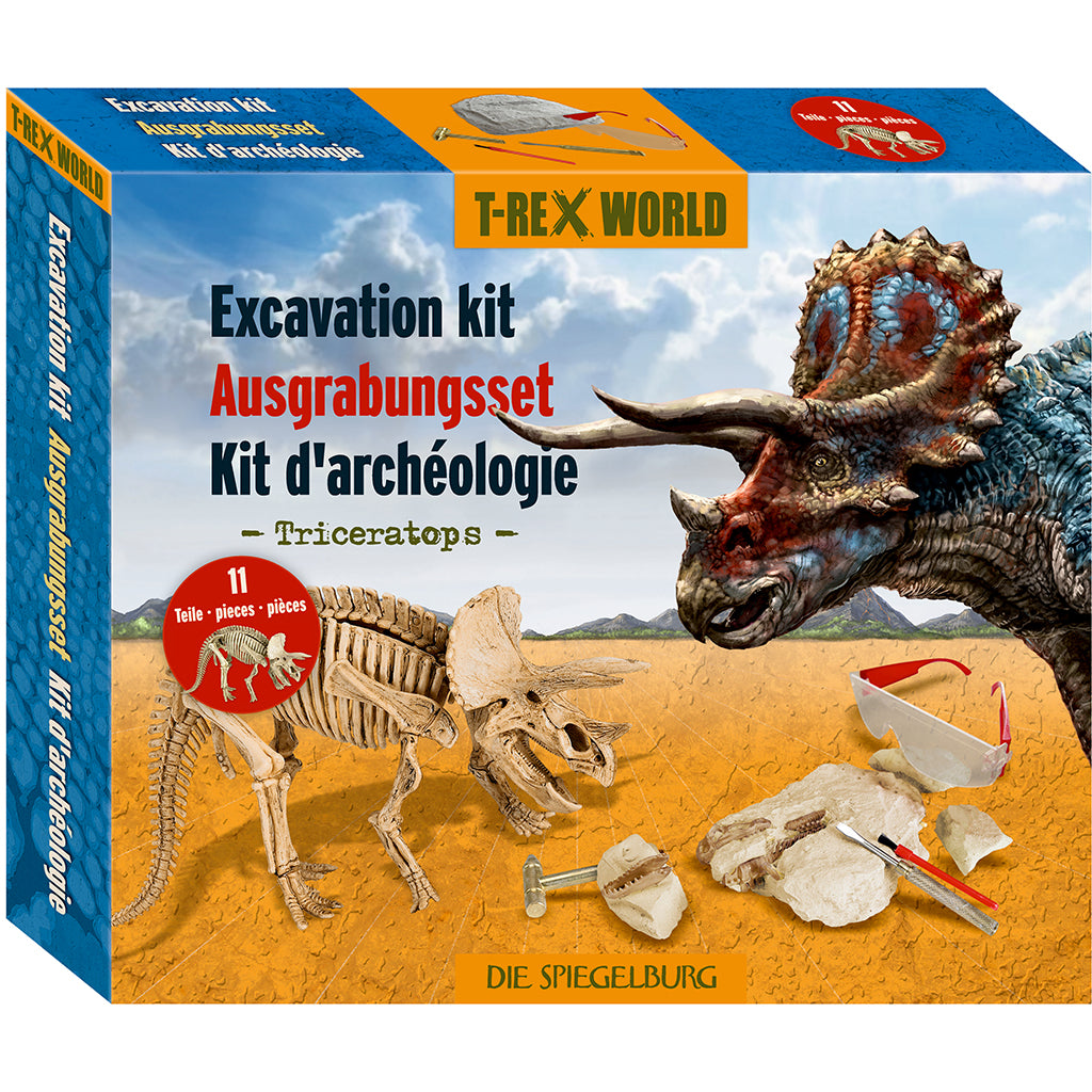 T-Rex World Large Excavation Kit – Triceratops