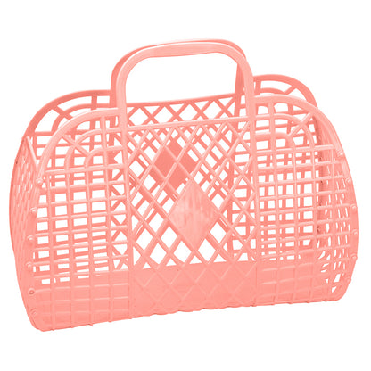 Sun Jellies Retro Basket, Large - Peach