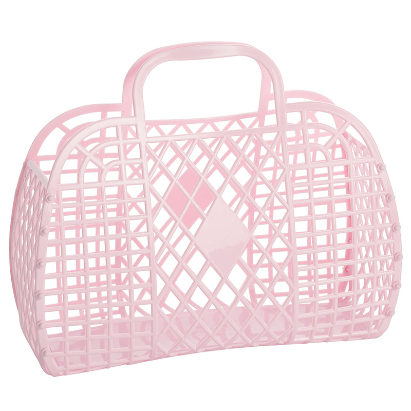 Sun Jellies Retro Basket, Large - Pink