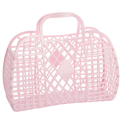 Sun Jellies Retro Basket, Large - Pink