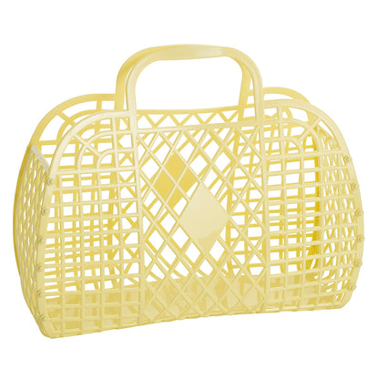 Sun Jellies Retro Basket, Large – Yellow