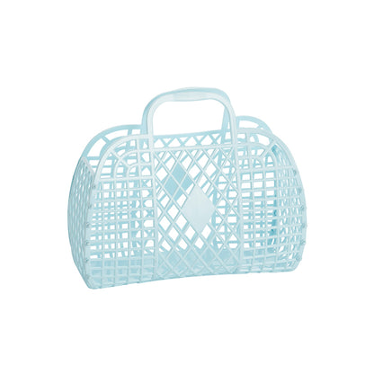Sun Jellies Retro Basket, Small - Blue