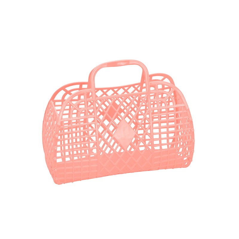 Sun Jellies Retro Basket, Small - Peach