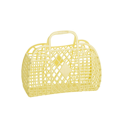 Sun Jellies Retro Basket, Small - Yellow