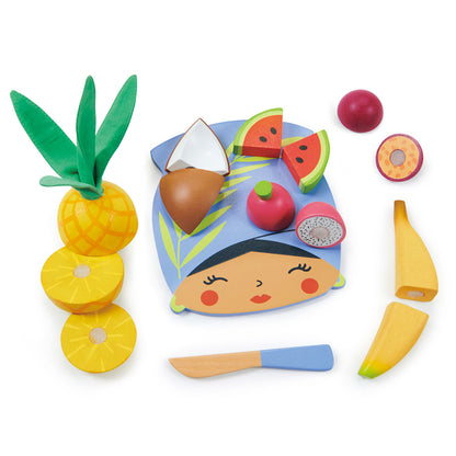 Tender Leaf Play Food - Tropical Fruit Cutting Board