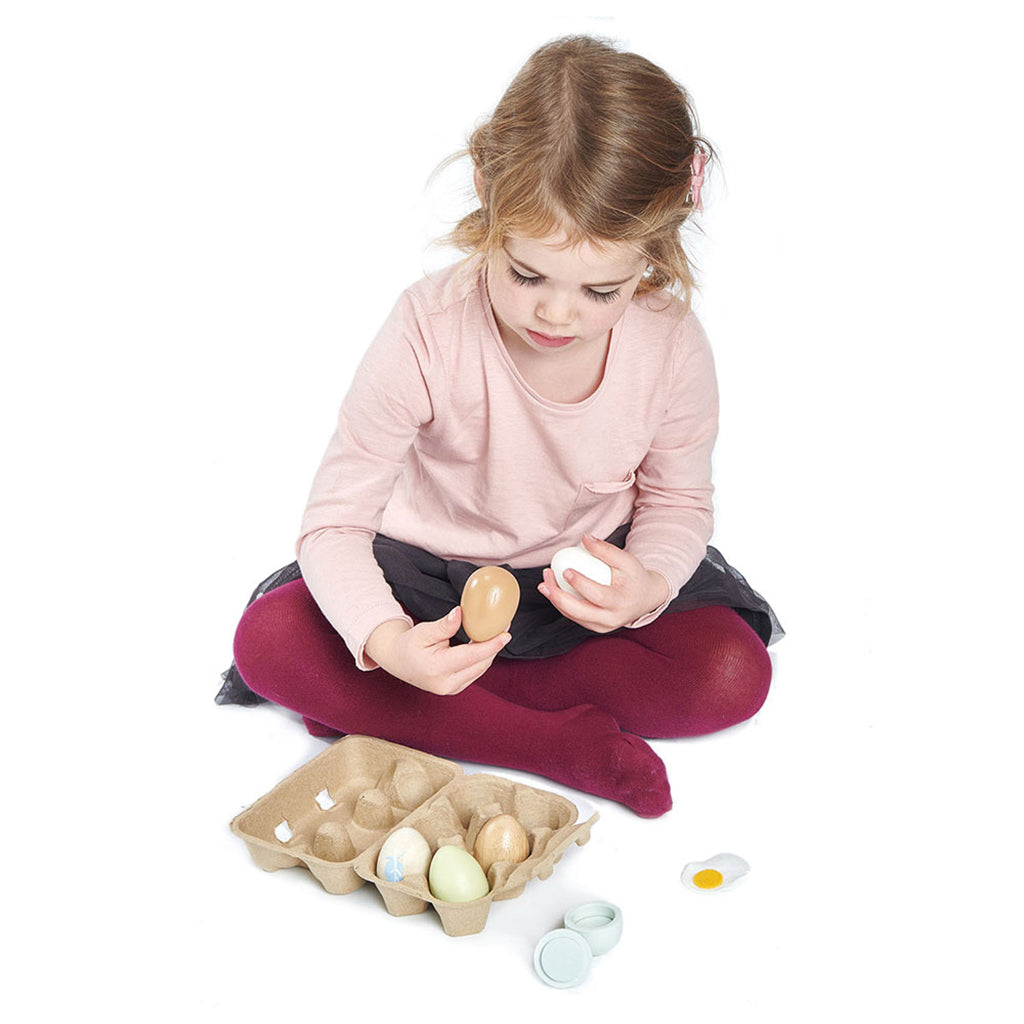 Tender Leaf, Play Food - Tray with 6 Eggs