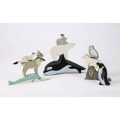 Tender Leaf, Wooden Animals in Box - 10 Arctic Animals