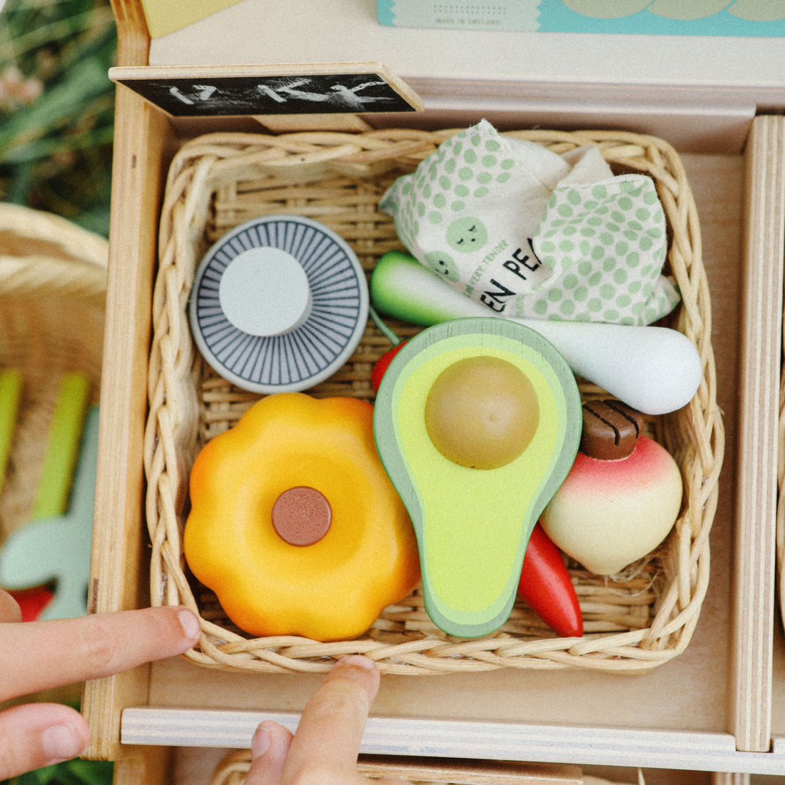 Tender Leaf, Play Food - Basket with Vegetables
