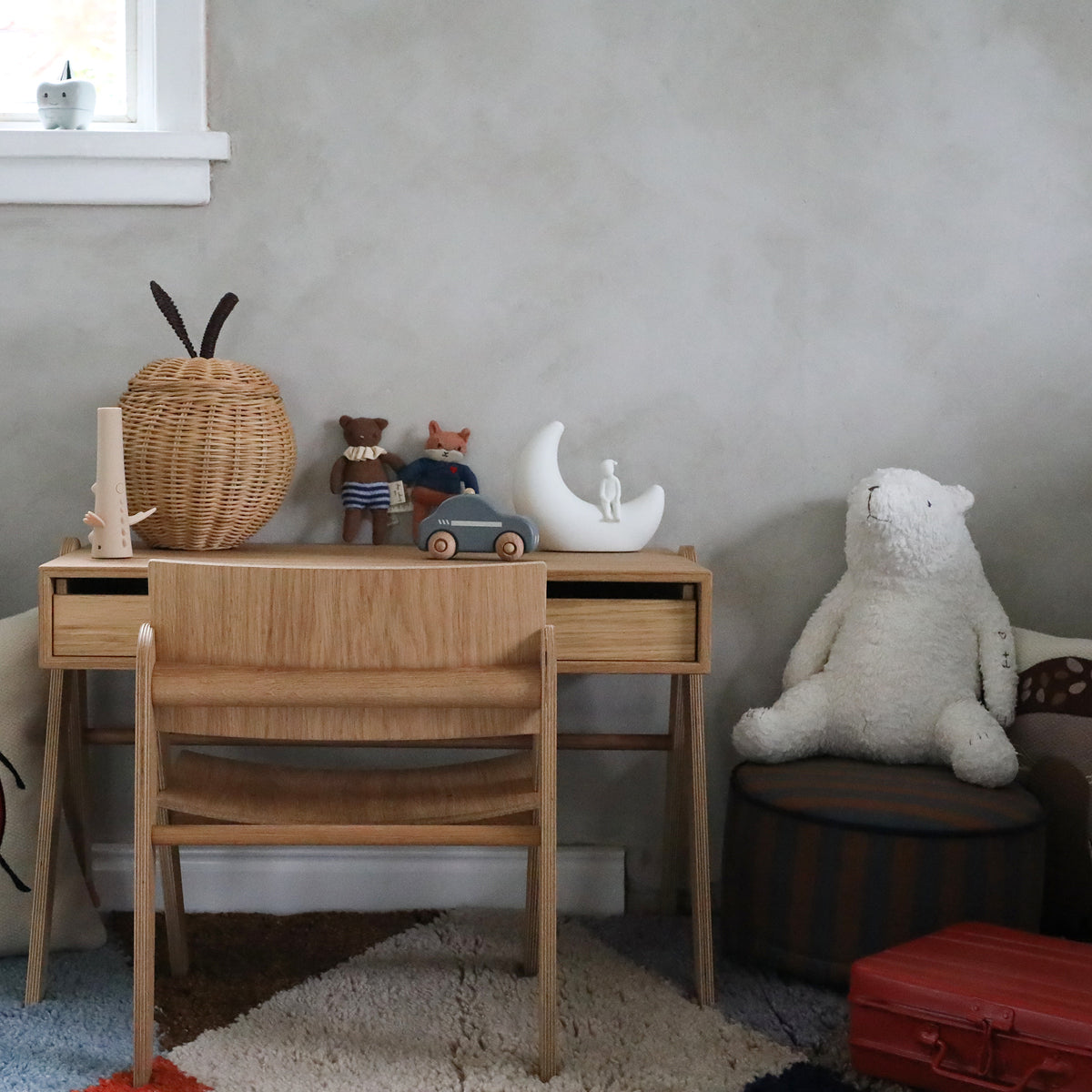 Cam Cam Night Lamp, Moon Light - Off-White