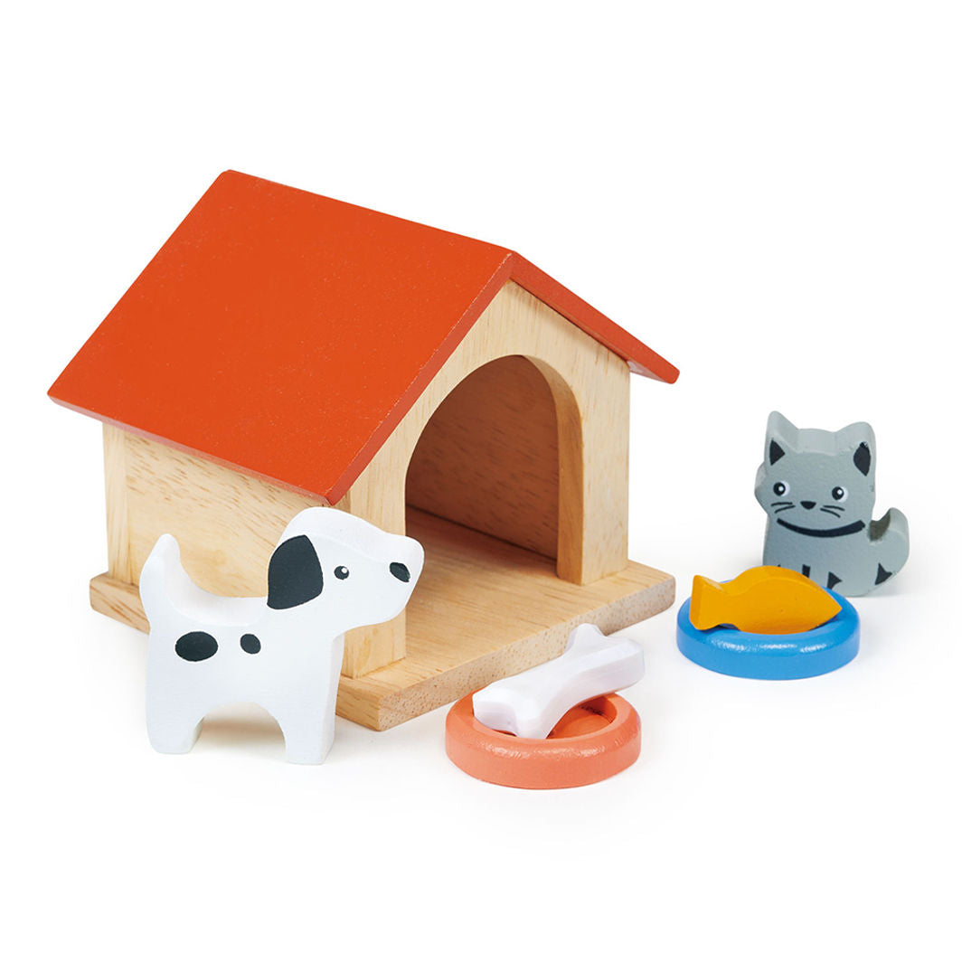 Mentari, Dollhouse Accessories, Pet Set with Dog and Cat