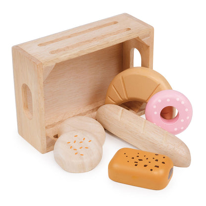 Mentari, Wooden Play Food - Box with Bakery Bread