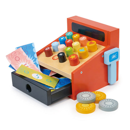 Mentari, Wooden Cash Register with Play Money