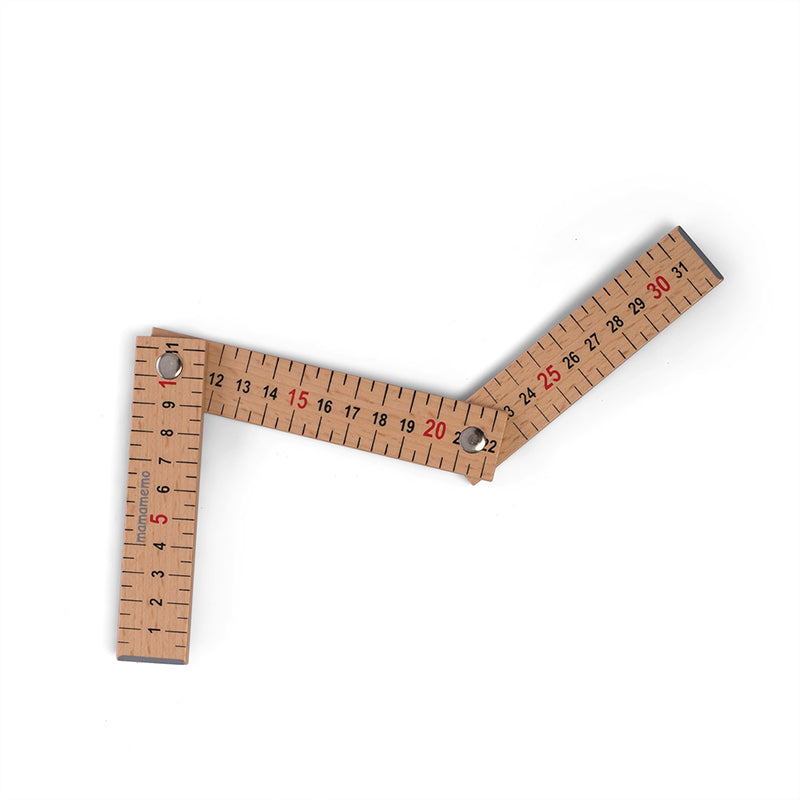 MaMaMeMo Wooden Tool, Folding Ruler