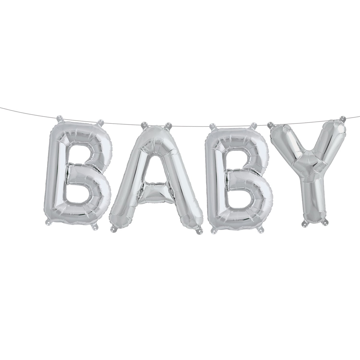 Northstar Balloons, folieballon sølv - baby