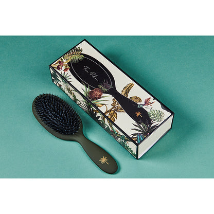 Fan Palm Hairbrush, Jungle - Medium Army Green