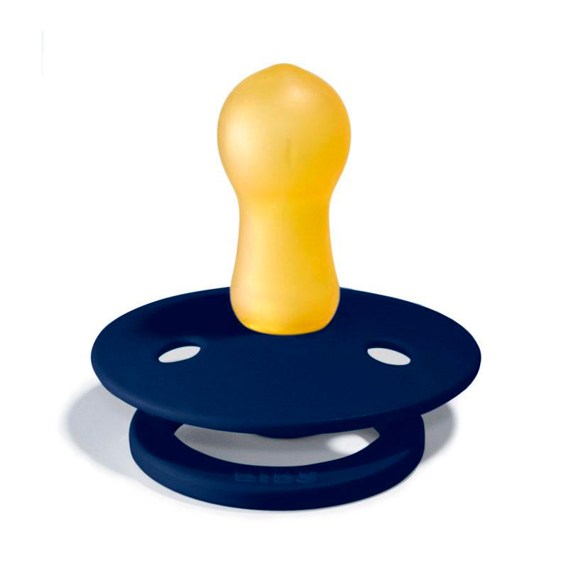 Bibs 2-Pack, Natural Rubber Pacifiers, Size 2 - Deep Space/Petrol