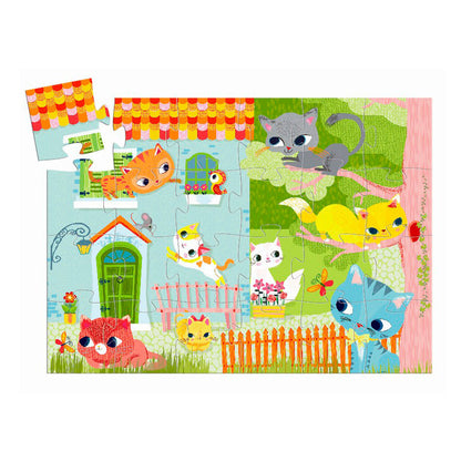 Djeco silhuetpuslespil, Kat - 24 brikker lagt