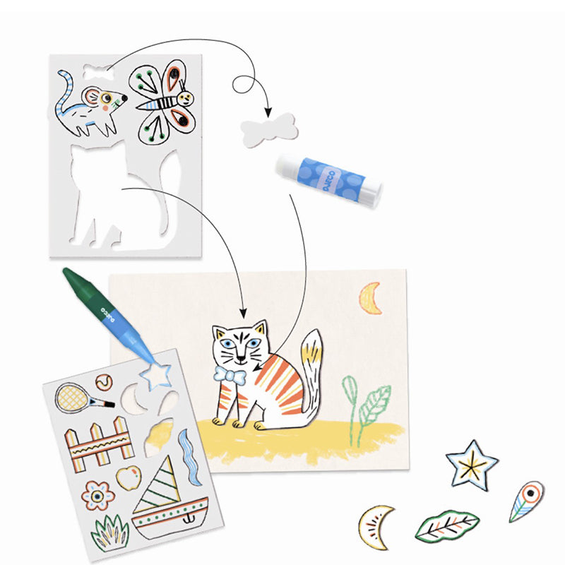 Djeco Creative Box, Color the Animals