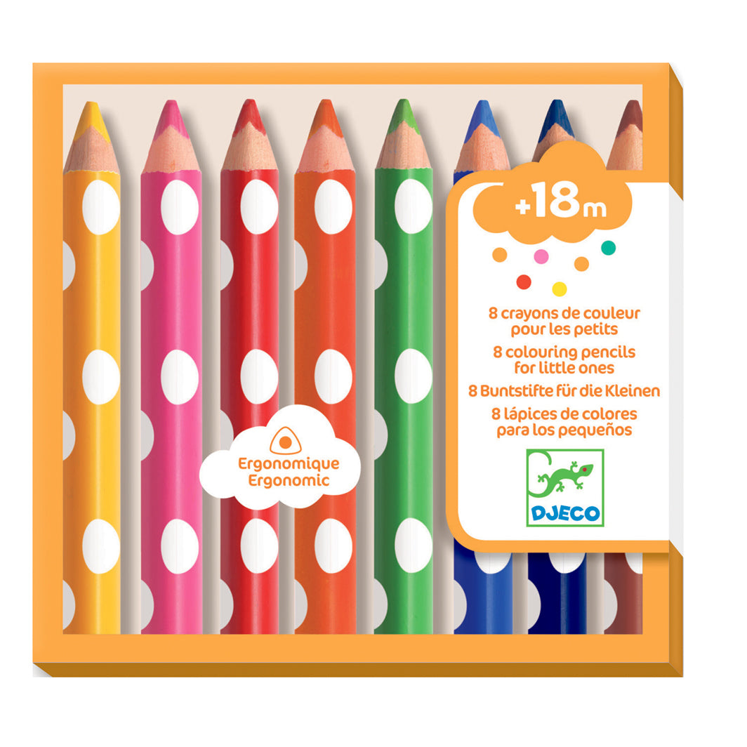 Djeco farveblyanter til de små, 8 stk