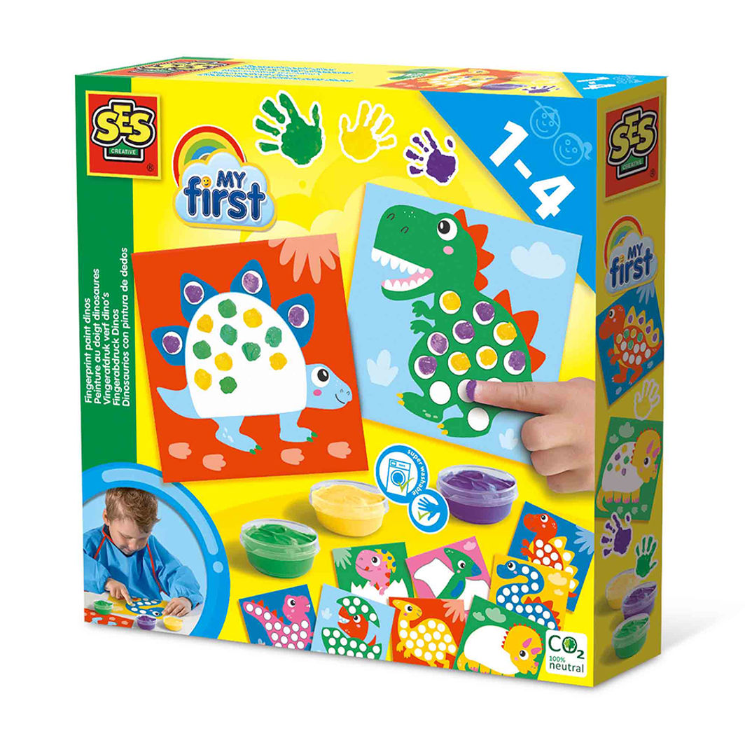 SES Creative, My First Creative Set, Finger Painting Dinosaurs - Ages 1-4