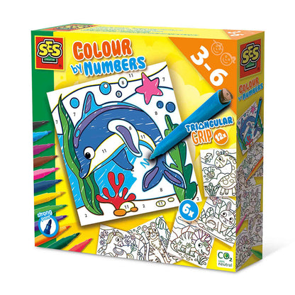 SES Creative Paint by Numbers, Markers with Triangular Grip