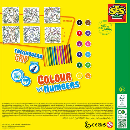 SES Creative Paint by Numbers, Markers with Triangular Grip