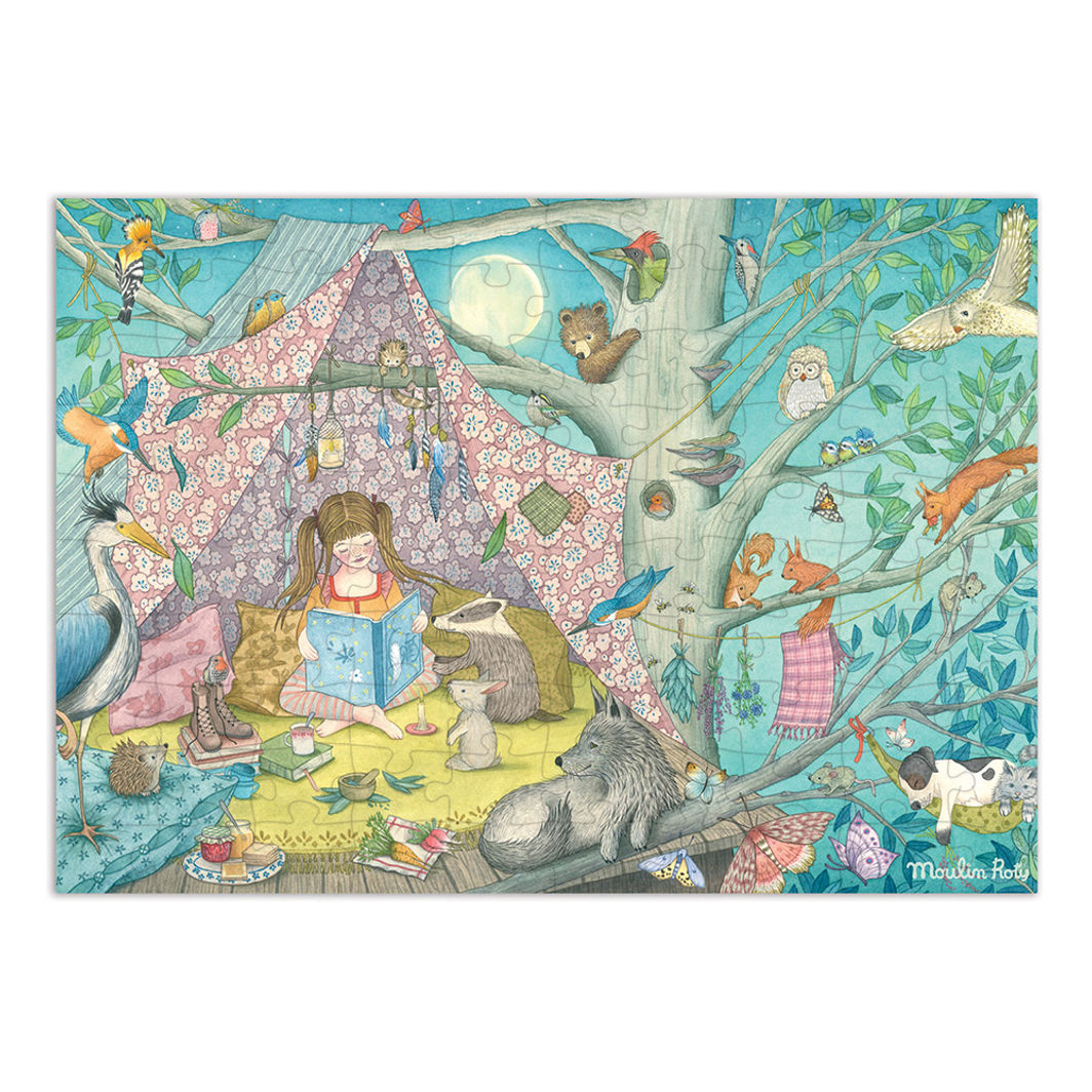 Moulin Roty, Puzzle 100 Pieces, The Secret Hideout - Les Rosalies