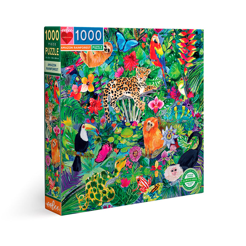 Eeboo Puzzle, Amazon Rainforest - 1000 Pieces