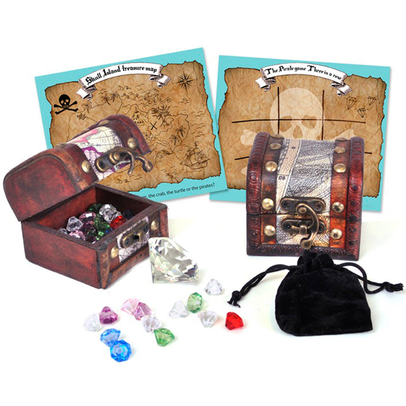 Robetoy Mini Treasure Chest with Contents, Pirate Treasure