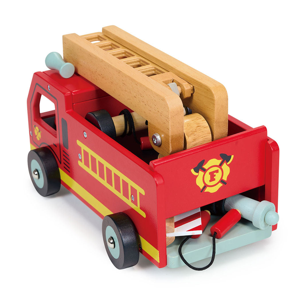 Mentari Wooden Toy Car - Red Fire Truck