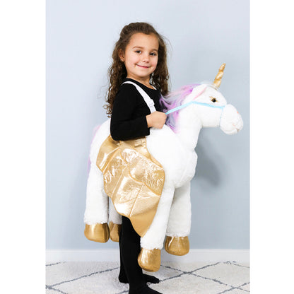 Den goda Fen Ride-On Unicorn Animal Costume – Ages 3–8