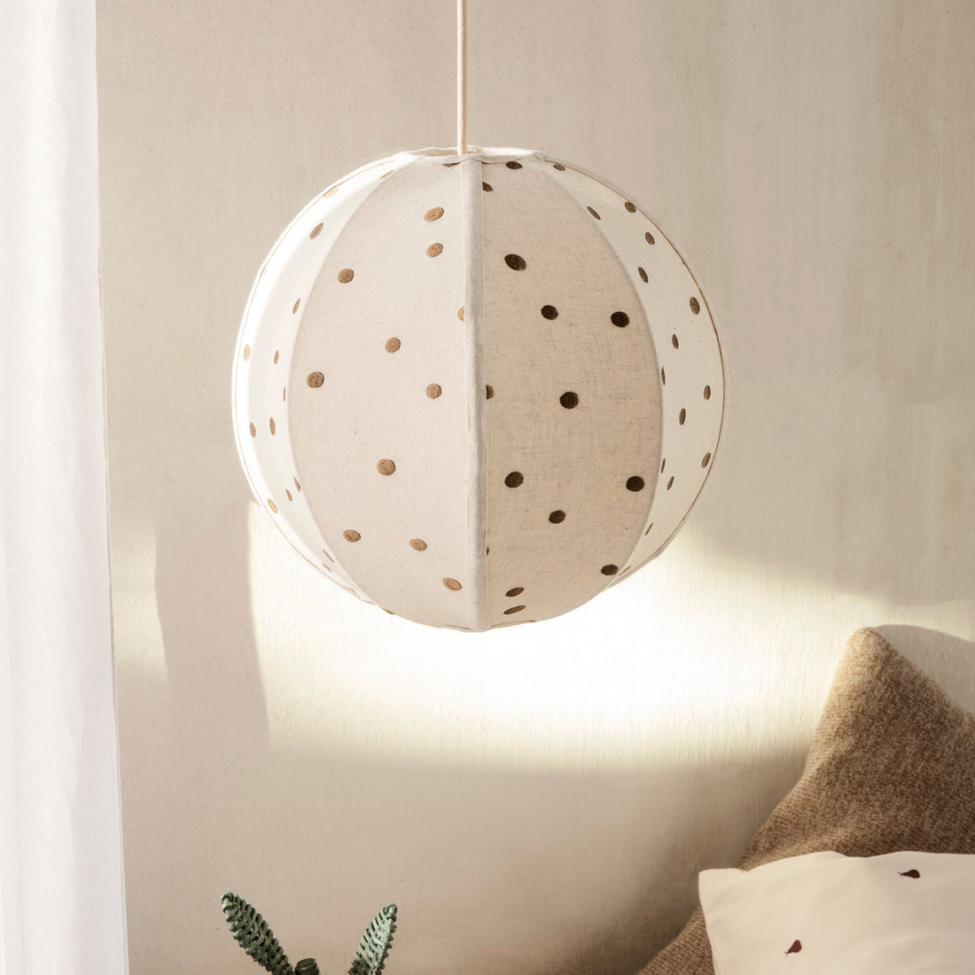 ferm Living Lampshade, Dot Embroidered Textile